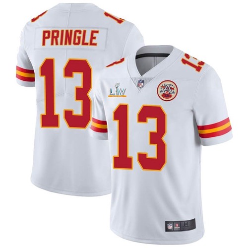 Men's White Kansas City Chiefs #13 Byron Pringle 2021 Super Bowl LV Stitched Jersey